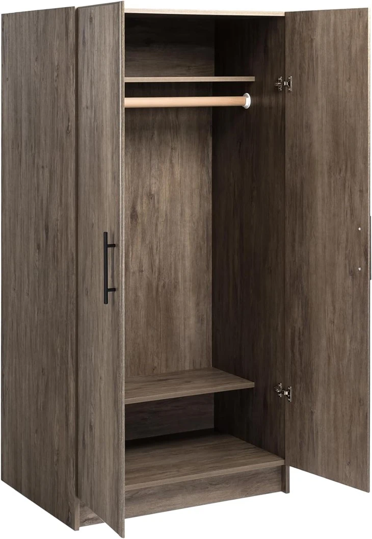 Wardrobe Cabinet With Hanging Rail And Shelves
